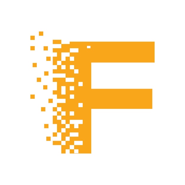 Modelo de design de logotipo minimalista moderno com a letra F
