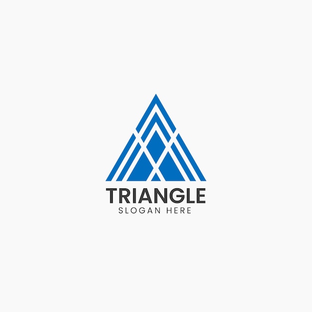 Modelo de design de logotipo minimalista moderno triângulo limpo