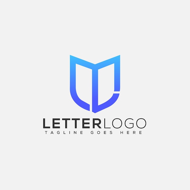 Vetor modelo de design de logotipo ml elemento de marca gráfica vetorial