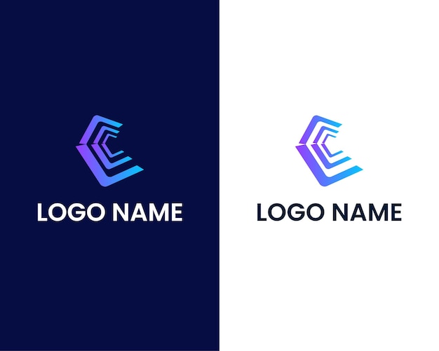 Modelo de design de logotipo moderno criativo letra c