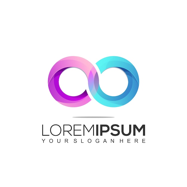Modelo de design de logotipo moderno infinito
