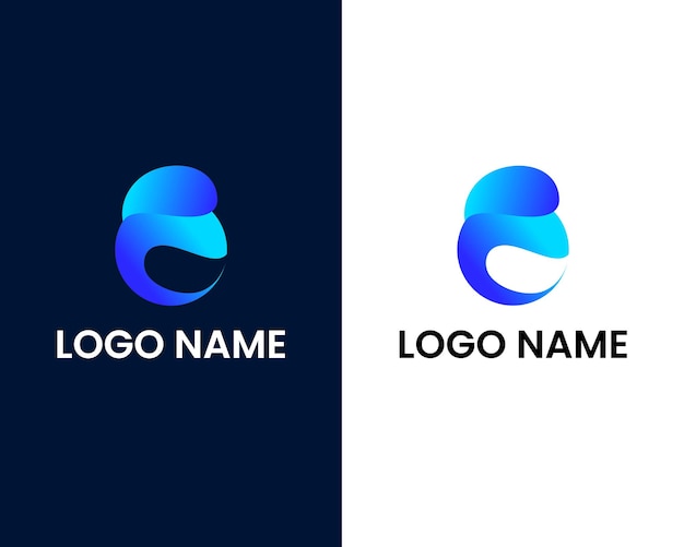 modelo de design de logotipo moderno letra e e c
