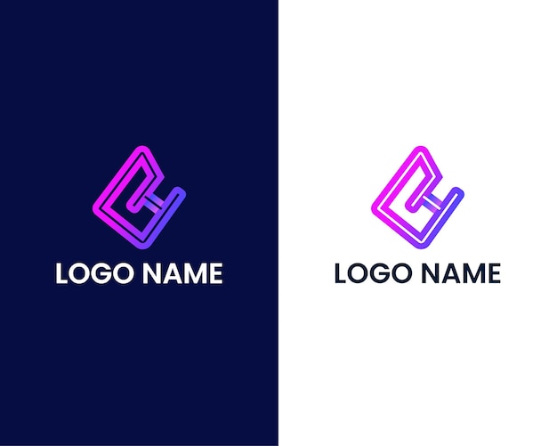 Vetor modelo de design de logotipo moderno letra g e h