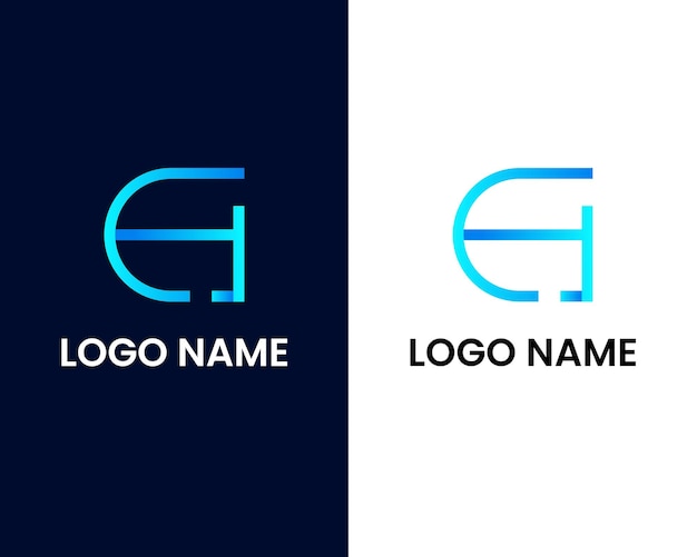 Modelo de design de logotipo moderno letra g e t