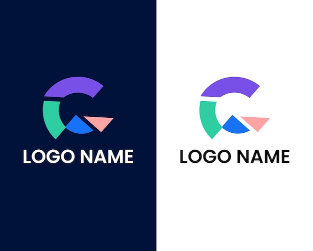 Vetor modelo de design de logotipo moderno letra g