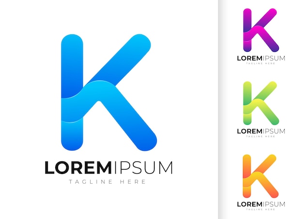 Modelo de design de logotipo moderno letra k