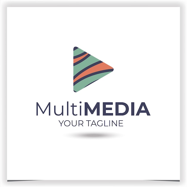 Modelo de design de logotipo multimídia vetorial