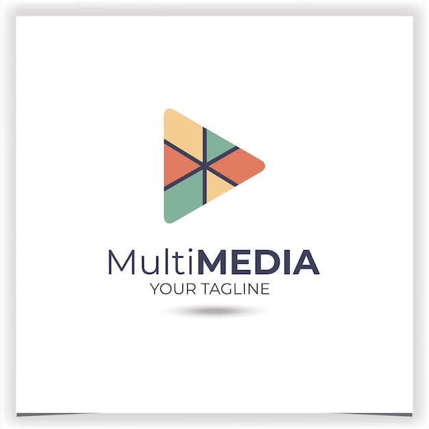 Modelo de design de logotipo multimídia vetorial