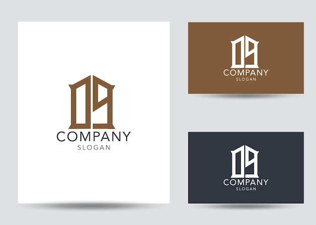 Modelo de design de logotipo op de letra inicial de monograma moderno