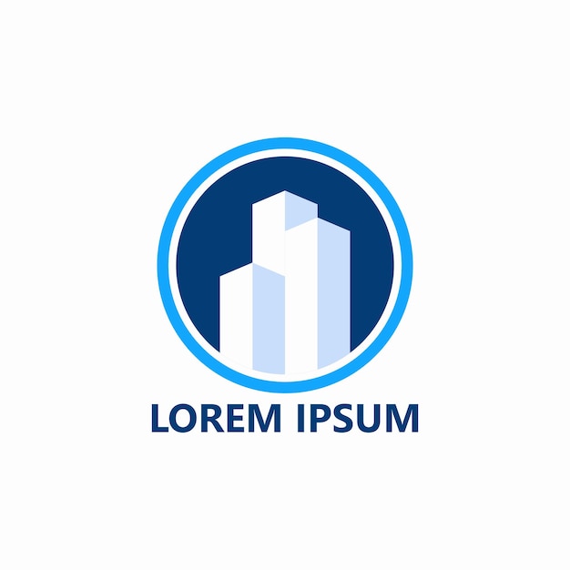 Modelo de design de logotipo para construção de cidade