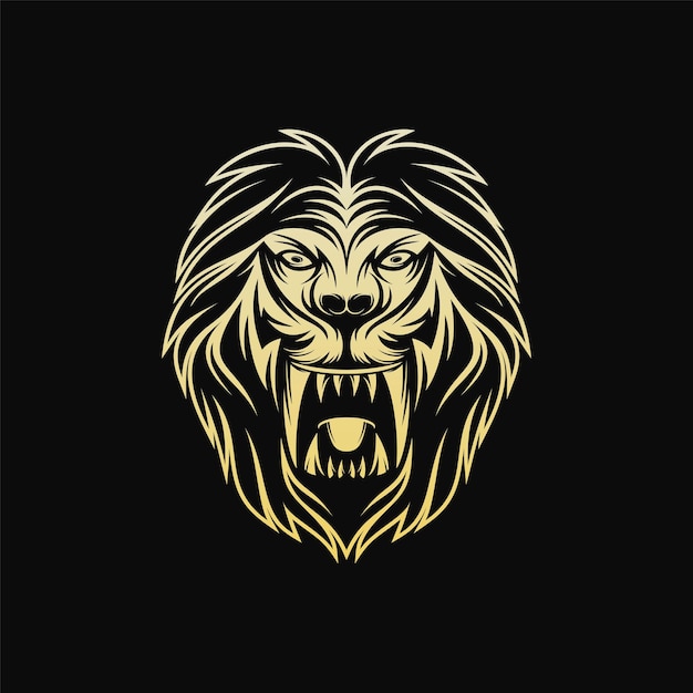 Modelo de design de logotipo rei leão