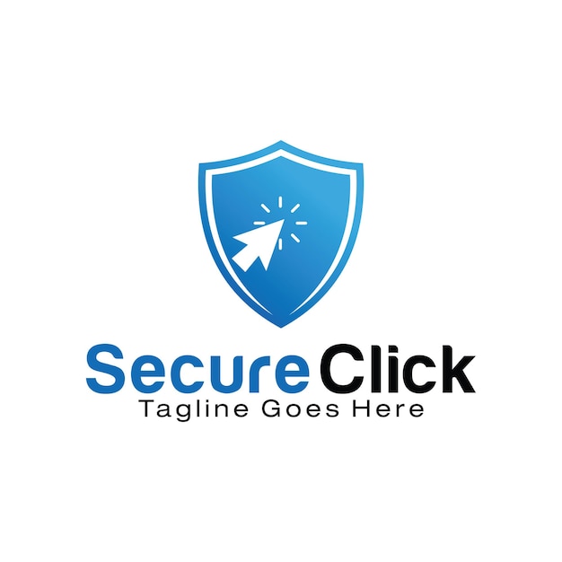 Modelo de design de logotipo secure click