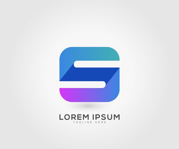 Modelo de design de logotipo simbólico de letra S