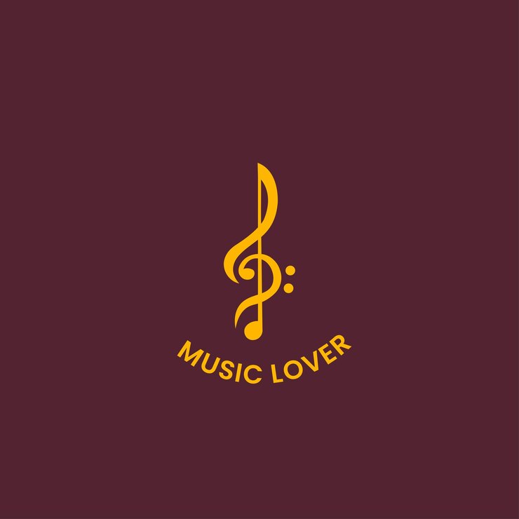 Vetor modelo de design de logotipo simbólico de música criativa