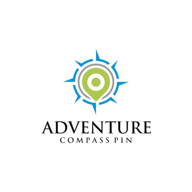 Vetor modelo de design de logotipo simples do compass