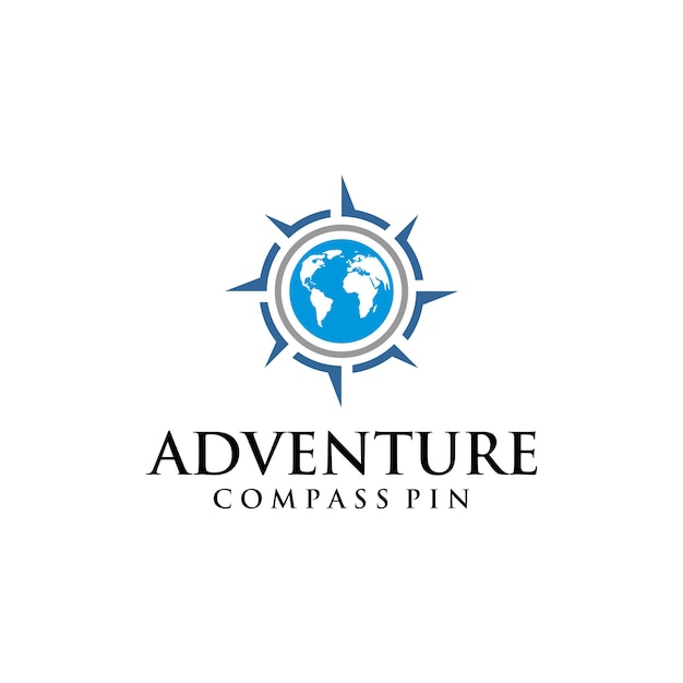 Modelo de design de logotipo simples do compass