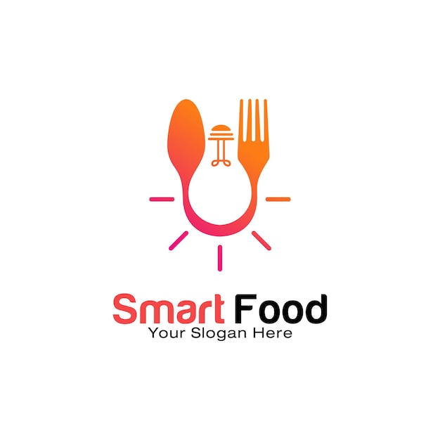 Modelo de design de logotipo smart food