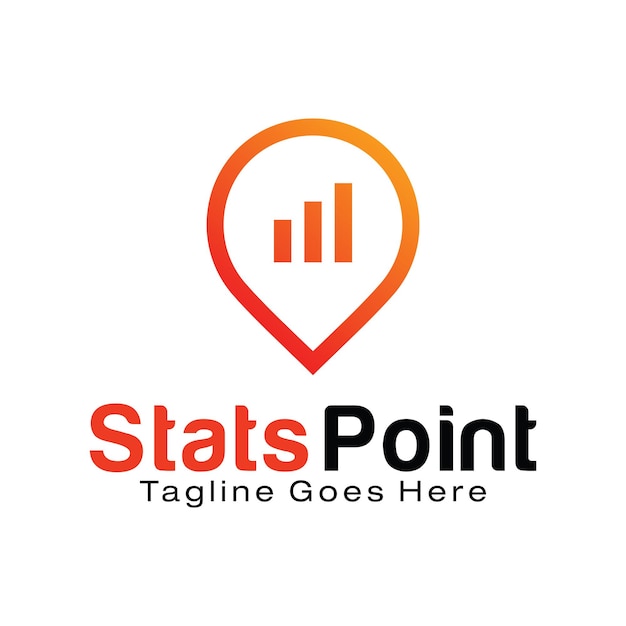 Modelo de design de logotipo stats point