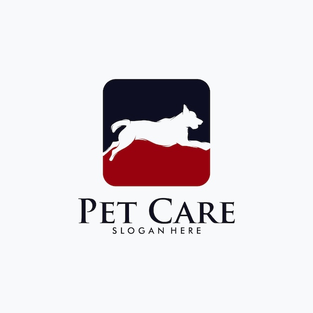 Modelo de design de logotipo vector pet shop