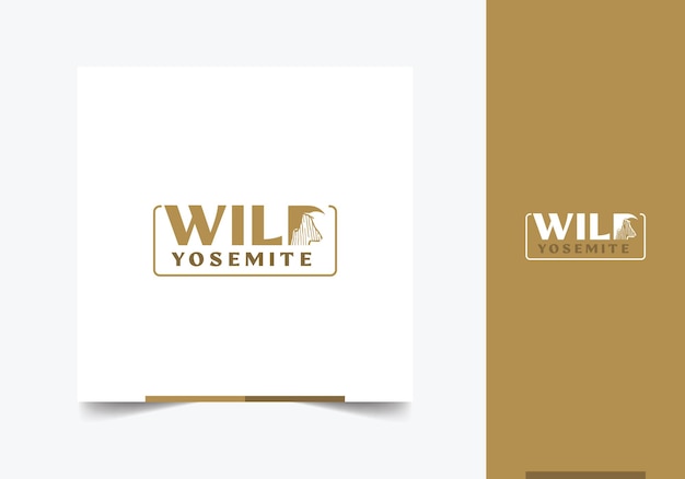 Vetor modelo de design de logotipo wild yosemite