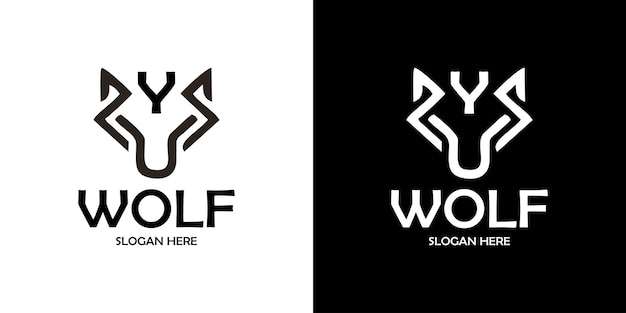 Modelo de design de logotipo wolf