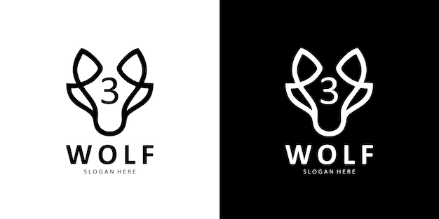 Modelo de design de logotipo wolf