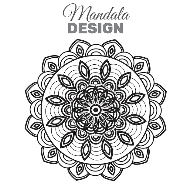 Modelo de design de mandala vetorial