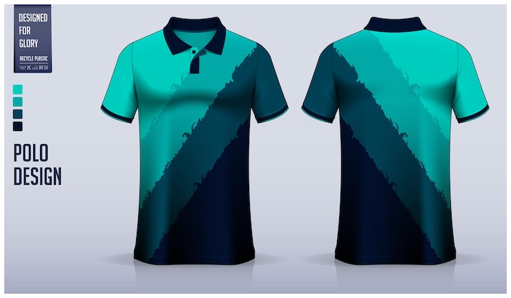 Modelo de design de maquete de camisa pólo ou gola