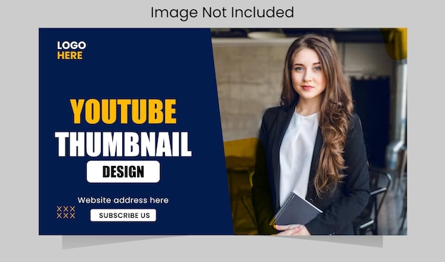 Vetor modelo de design de miniatura de youtube ou banner da web para negócios criativos