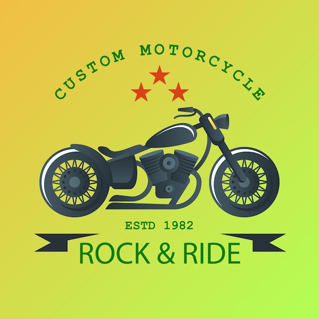 Vetor modelo de design de motocicleta para logotipo, crachá e outros