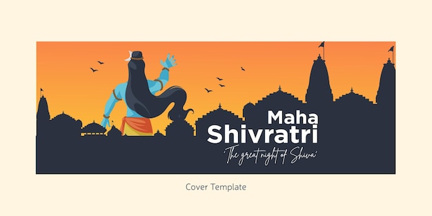 Modelo de design de página de capa do festival indiano maha shivratri