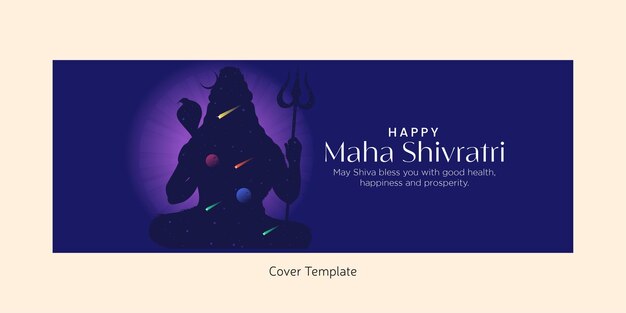 Modelo de design de página de capa tradicional feliz maha shivratri