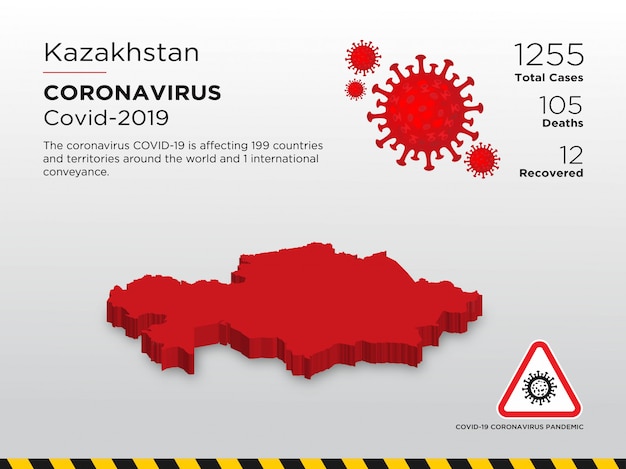 Modelo de design de país afetado pela doença de coronavírus
