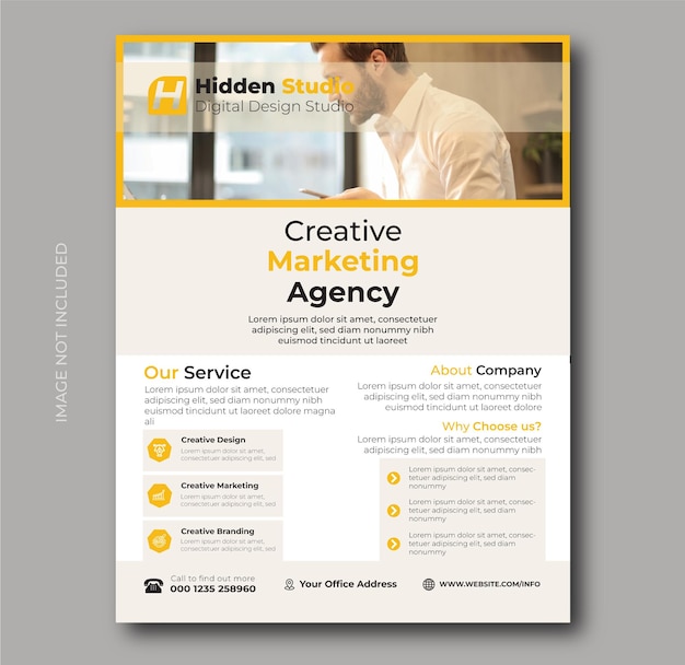 Modelo de design de panfletos corporativos
