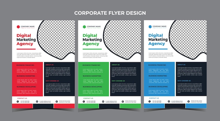 Vetor modelo de design de panfletos corporativos