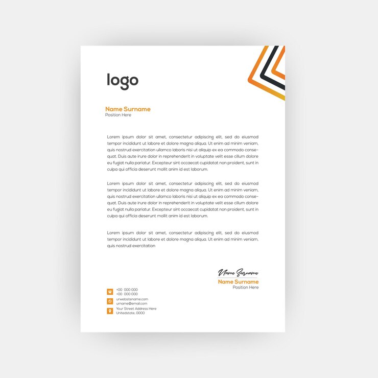 Modelo de design de papel de carta simples e criativo