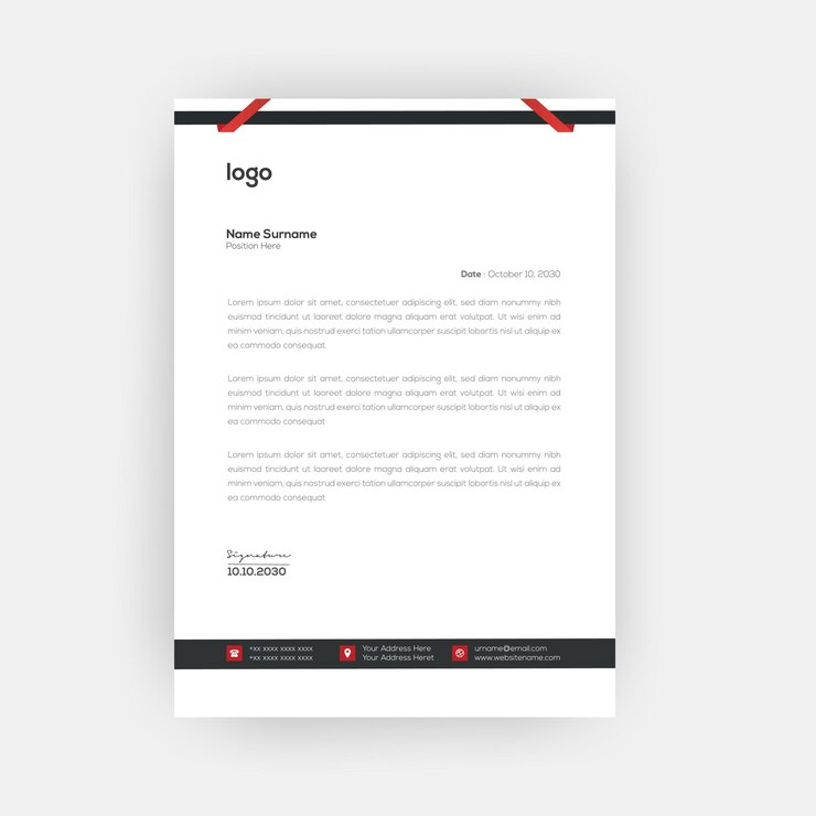 Modelo de design de papel de carta simples e criativo