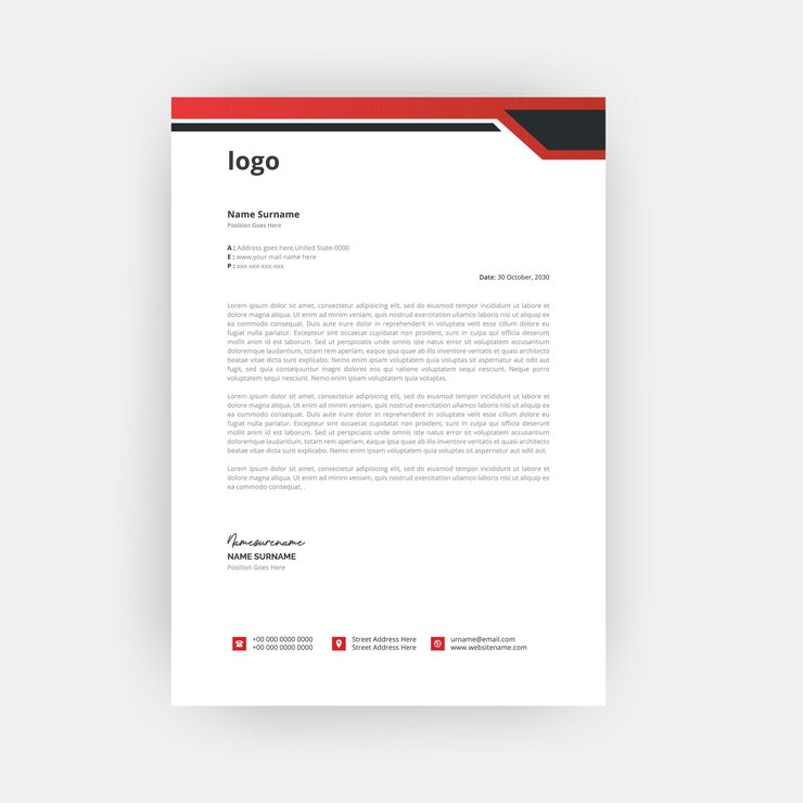 Modelo de design de papel de carta simples e criativo