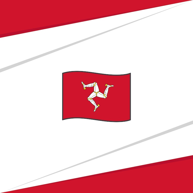 Vetor modelo de design de plano de fundo abstrato da bandeira da ilha de man banner do dia da independência da ilha de man publicação de mídia social design da ilha de man