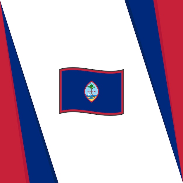 Modelo de design de plano de fundo abstrato da bandeira de guam bandeira do dia da independência de guam publicação de mídia social bandeira de guam