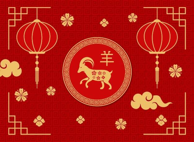 Modelo de design de plano de fundo do ano novo chinês