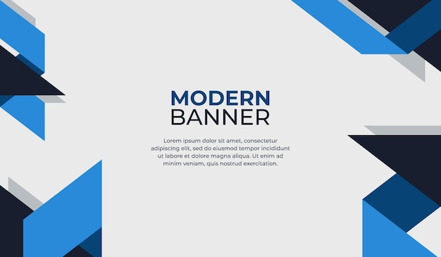 Modelo de design de plano de fundo moderno com formas azuis