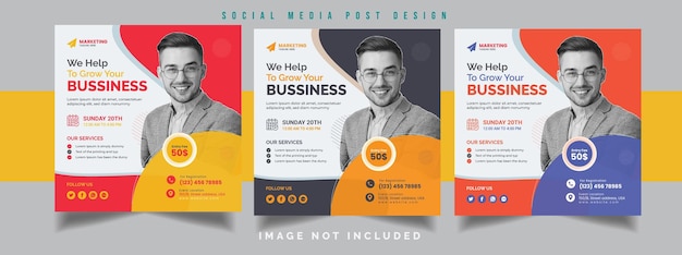 Modelo de design de postagem de marketing de mídia social