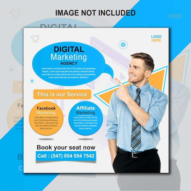 Modelo de design de postagem de marketing digital para postagem de mídia social