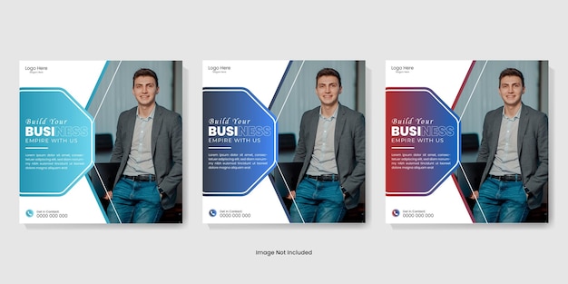 Vetor modelo de design de postagem de mídia social de negócios simples e exclusivo