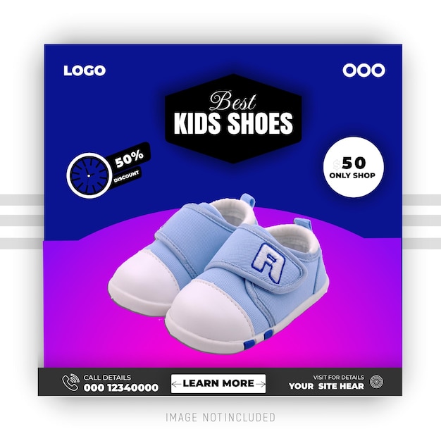 Modelo de design de postagem de sapatos nas redes sociais
