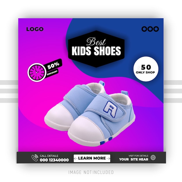 Modelo de design de postagem de sapatos nas redes sociais