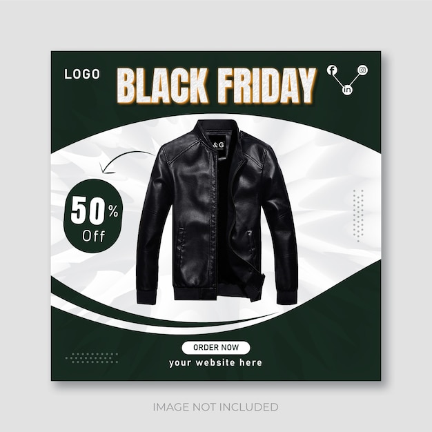 Modelo de design de postagem do instagram de super venda da black friday