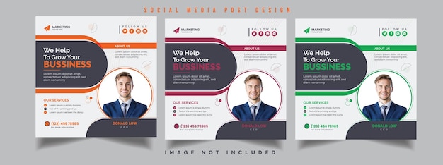 Modelo de design de postagem em mídia social