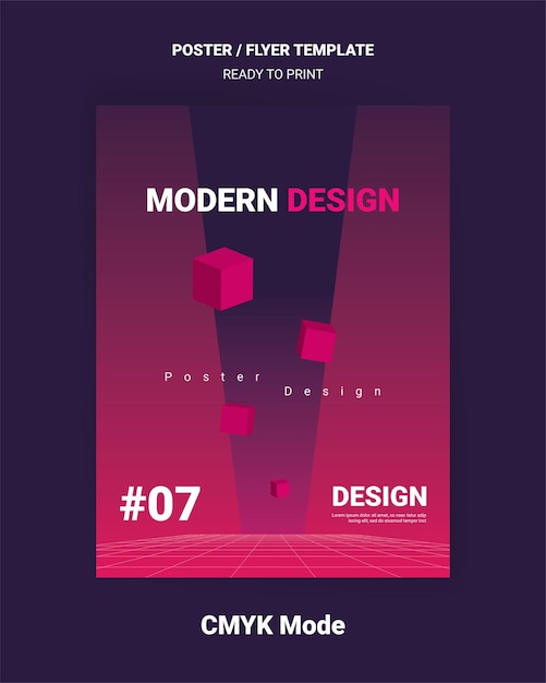 Vetor modelo de design de pôster moderno